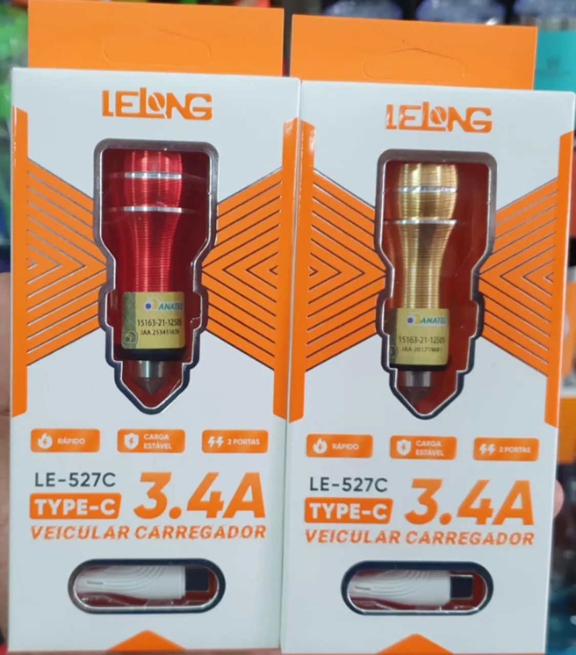 Carregador Veicular Com Entradas Para Iphone, Tipo C E V8 - Foto 4
