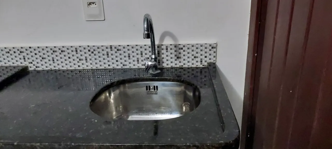 Cuba inox + bancada granito