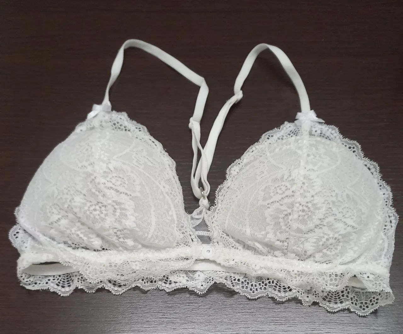 Sutiã renda branco tamanho P