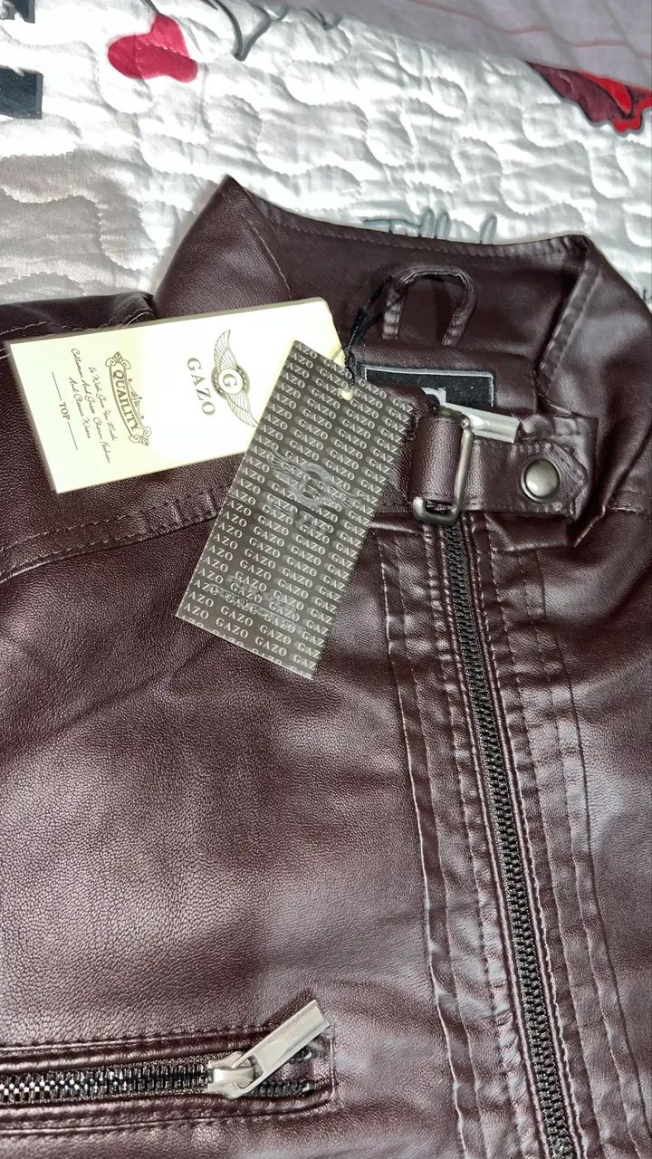 JAQUETA DE COURO LEGÍTIMO GAZO - Foto 3