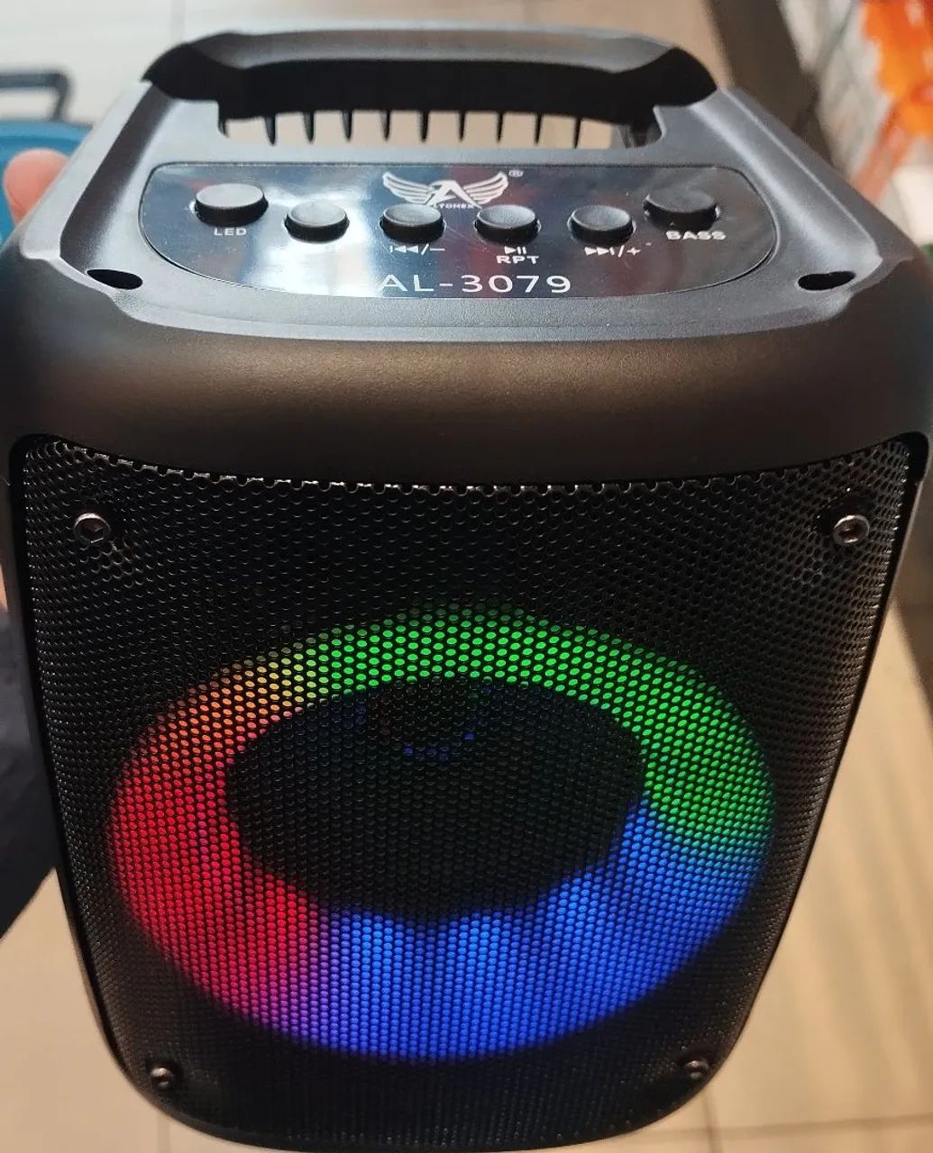 Caixa De Som Bluetooth LED Bass Al-3079<br>