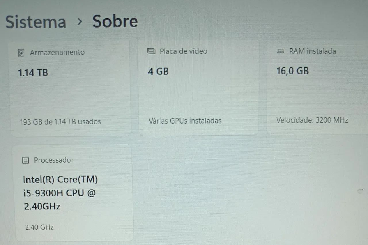 Not Acer Nitro 5, Novin,Ac Cart, i5H, GTX 1650 4GB,16GB,SSD Nvme 256+HD 1Tb, Wi-Fi 5GHz - Foto 3