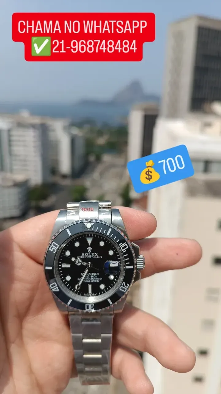 Relógio Rolex SUBMARINER Automático Base ETA