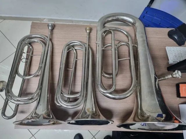 Kit Sopro Fanfarra Gatilho 10 Instrumentos + Bag E Bocal - Envio todo Brasil - 10X cartão - Foto 3