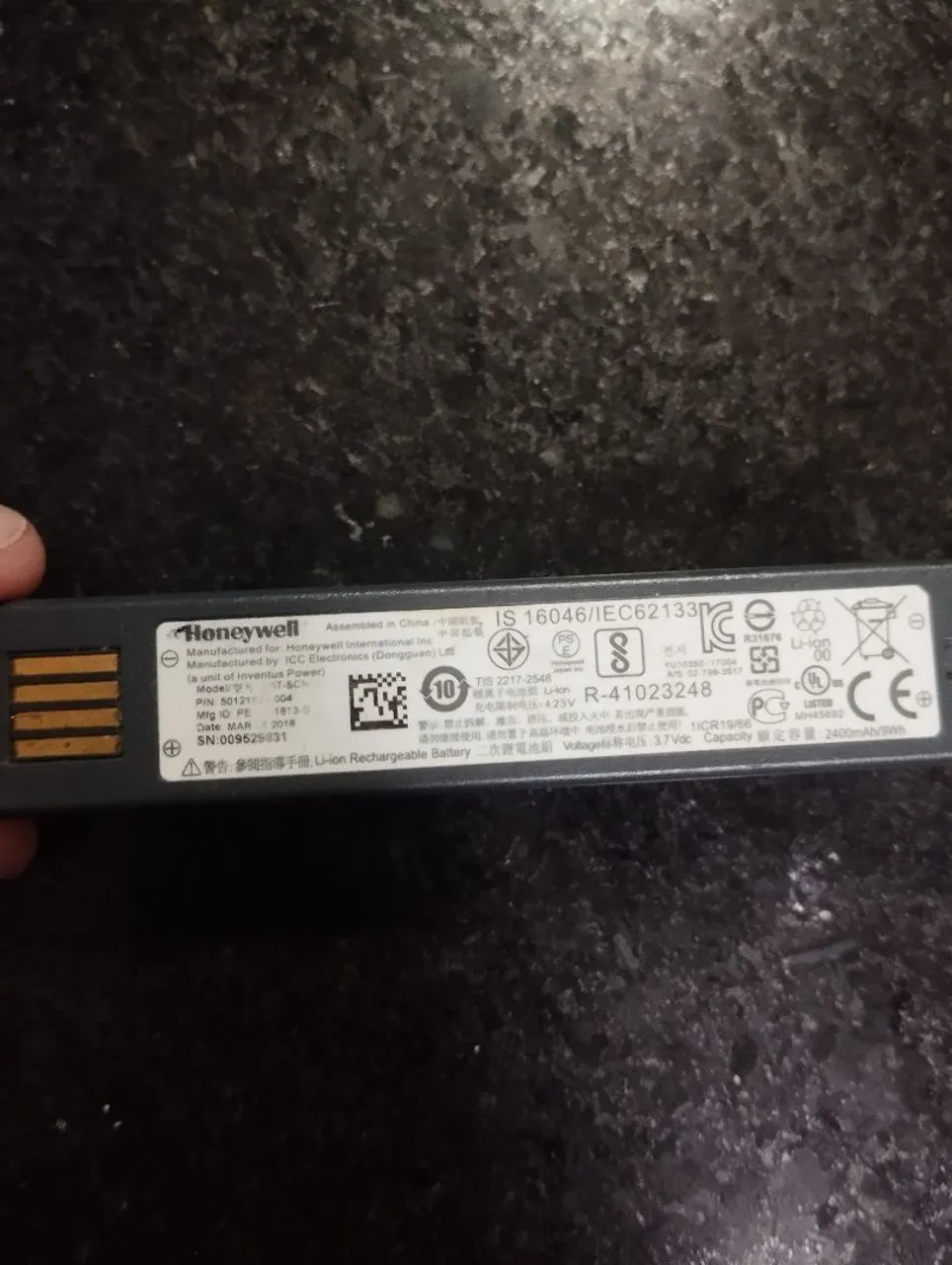 Bateria Li-ion Recarregável Honeywell