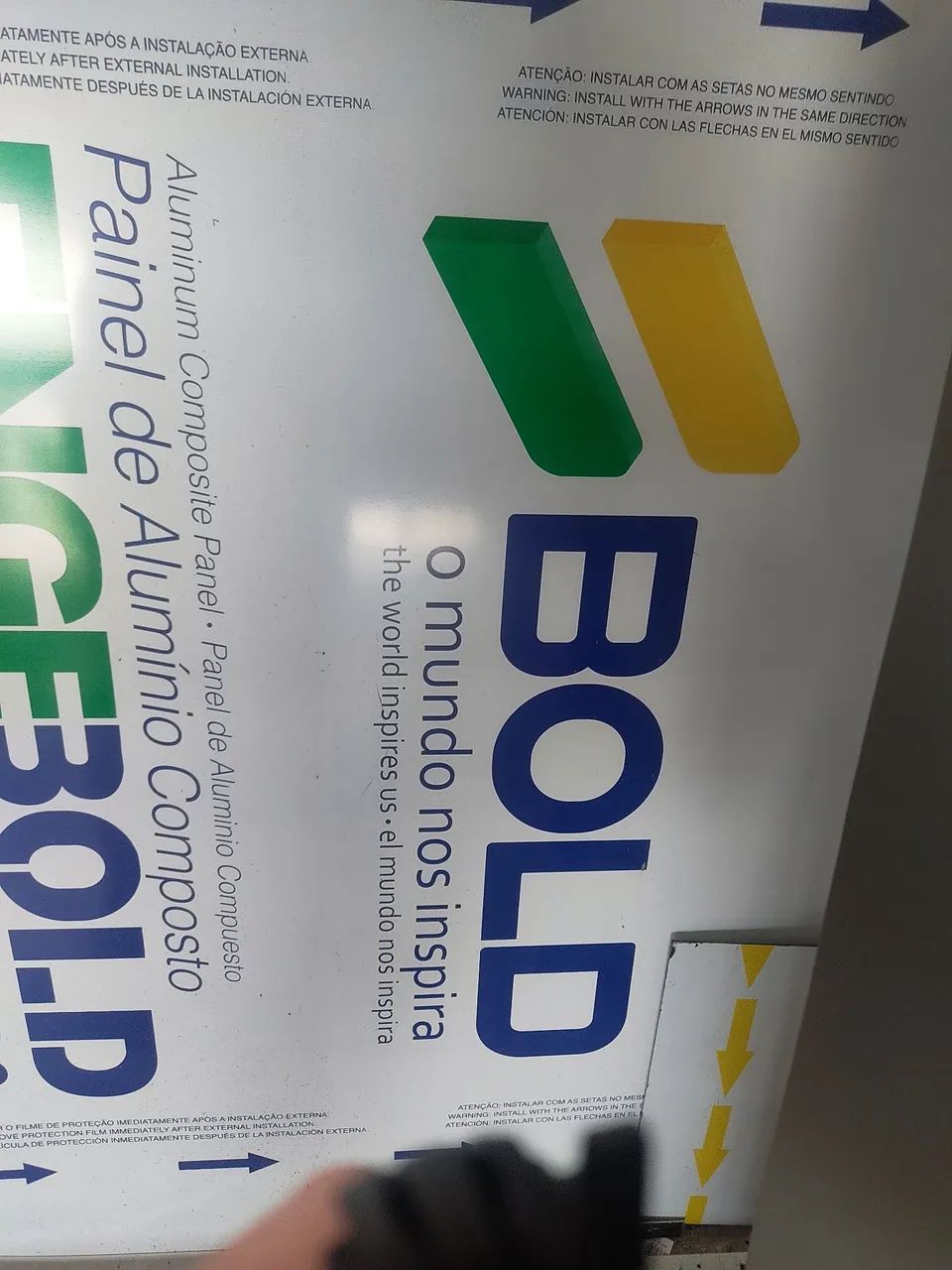 Uma Chapa de acm 4 mm branco fosco 