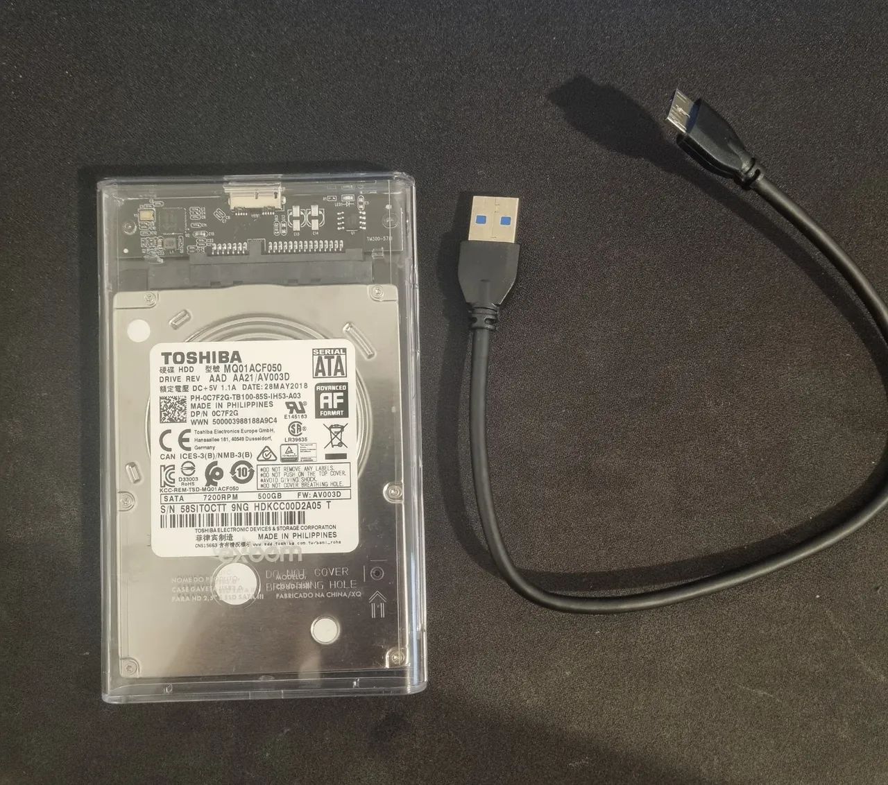 HD Externo Toshiba 500GB usado