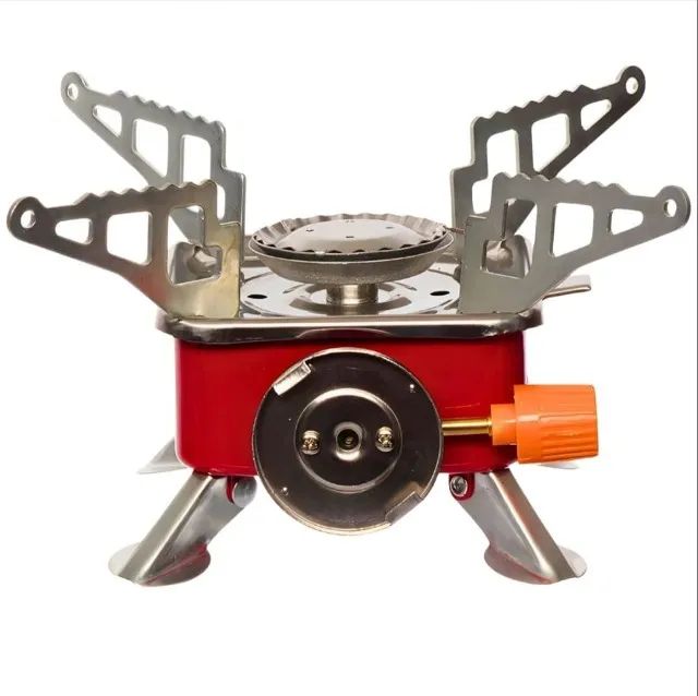 Mini Fogareiro Portátil Automático Gás Ajuste De Chama Bolsa