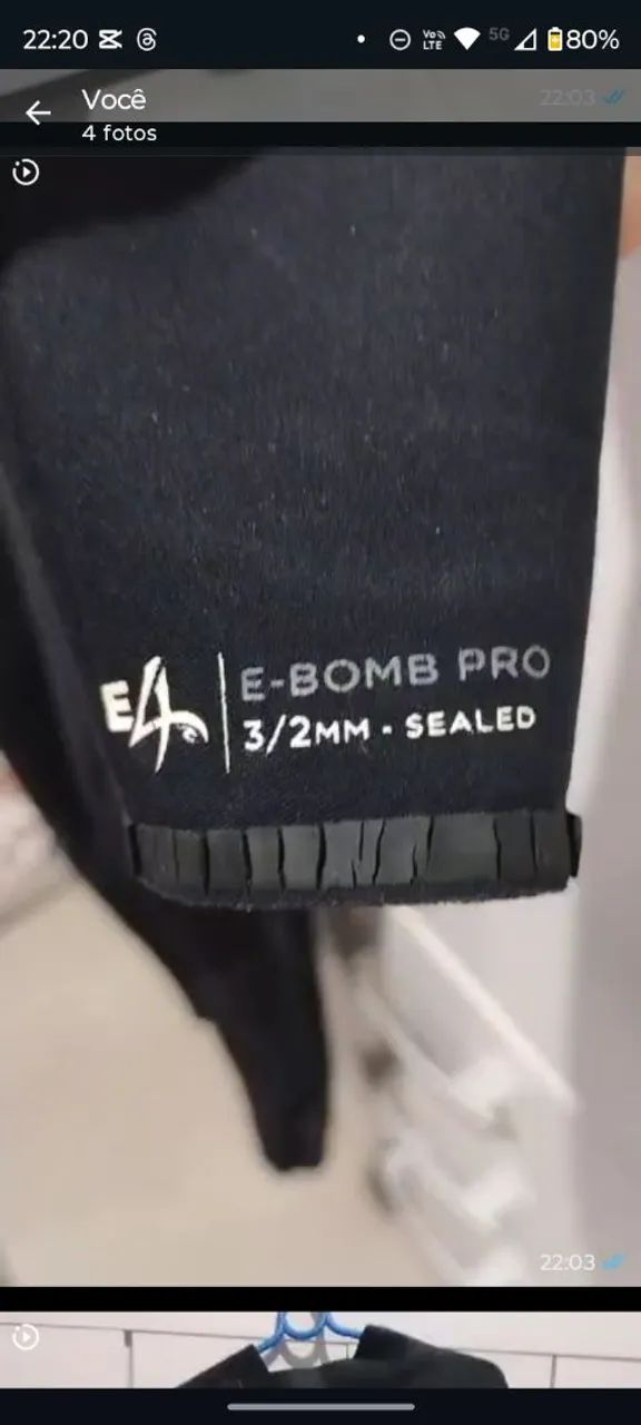 Roupa de Borracha Rip Curl E-Bomb Pro 3/2mm - Top de Linha, Quase Nova! ? - Foto 5
