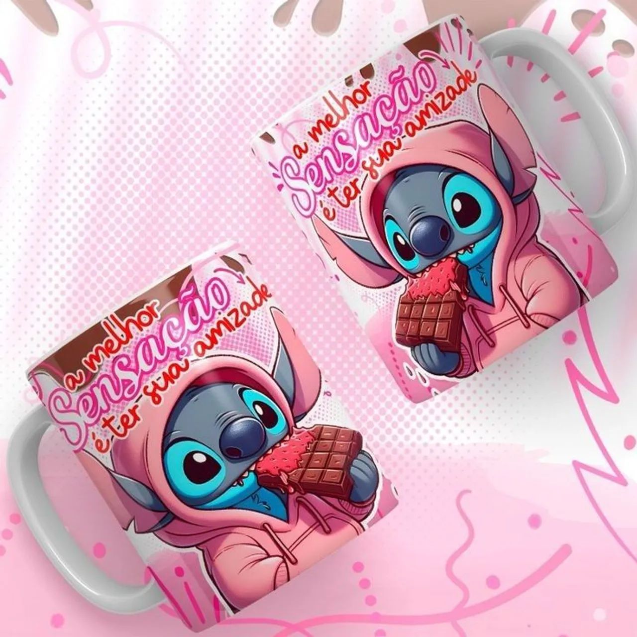 Caneca de Páscoa Stitch personalizada - Foto 4