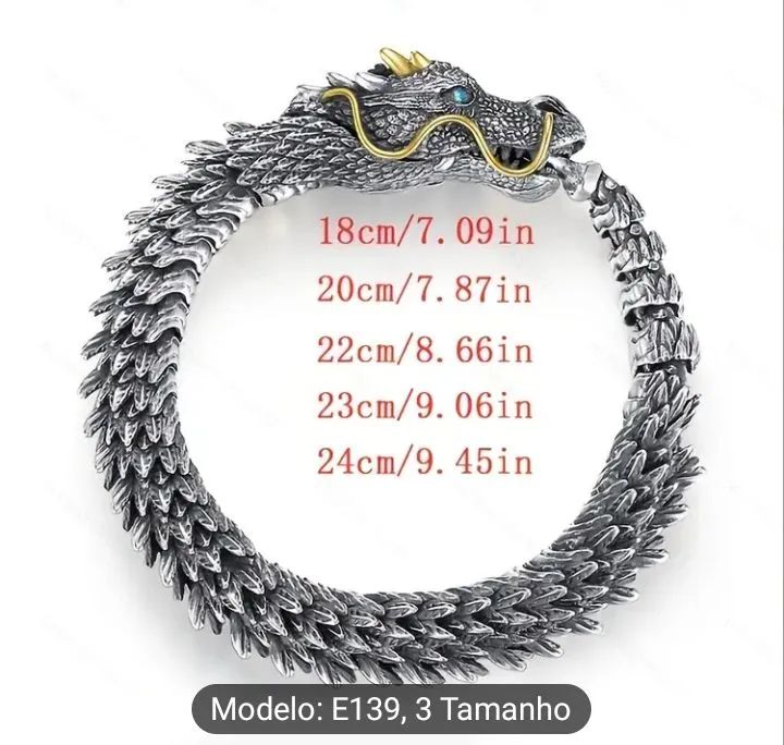 Pulseira Masculina em Prata 925 com Detalhes em Ouro - Foto 3