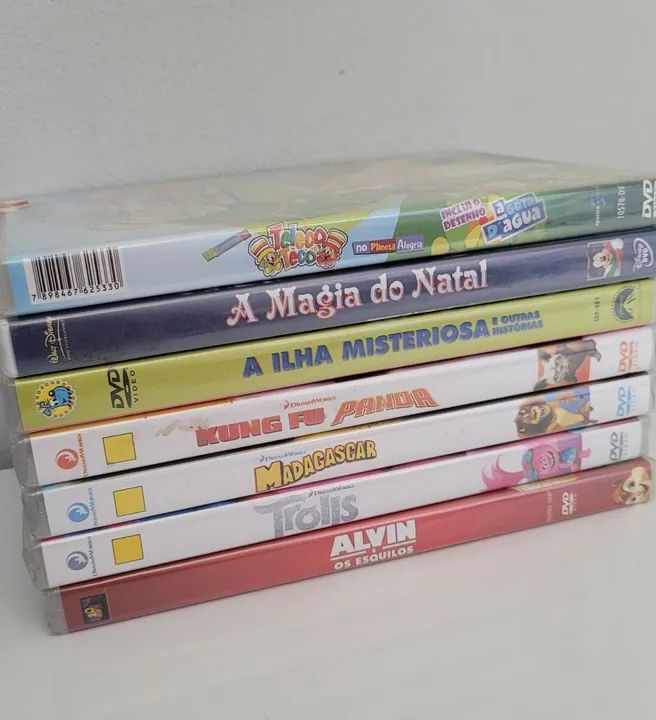 Lote de 7 DVDs infantis