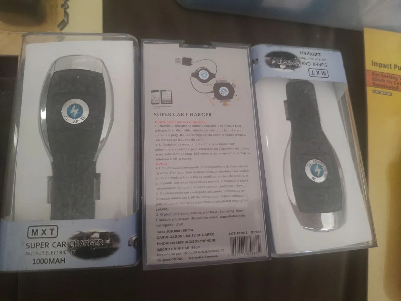 Carregador de carro para Smartwatch 1000mAh