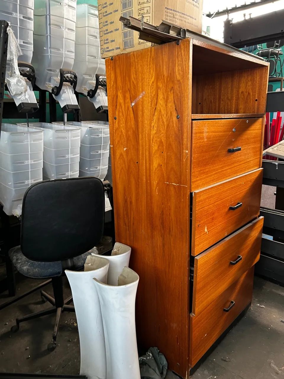 Arquivo Armário de Madeira para Escritório com Gavetas - Foto 3