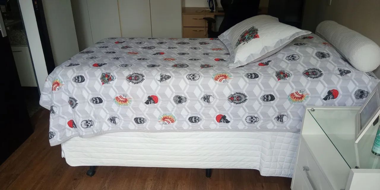 cobreleito e jogo de lençol solteiro king Kacyumara linha Inovvi modelo Rock.