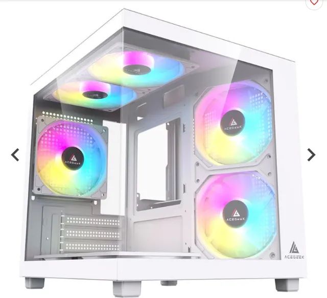 Gabinete gamer novo, lacrado! Aquário, branco, em vidro temperado! - Foto 6
