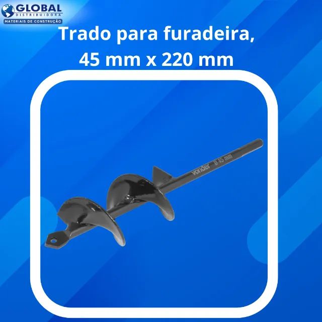 Trado para Furadeira 45mm x 220mm