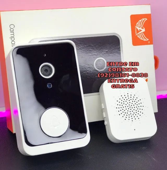 Campainha inteligente visivel com câmera Wi-Fi - Foto 5