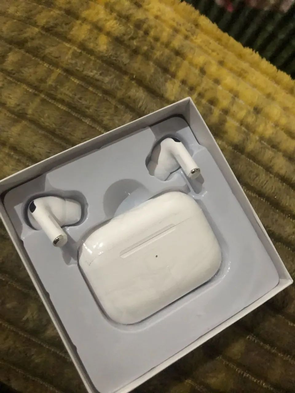 Fone De Ouvido Bluetooth Sem Fio Com Microfone Esportivo TWS Branco