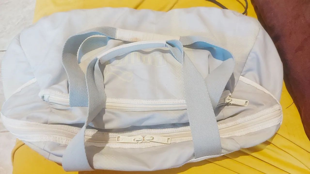 Bolsa esporte fino cinza e bege - Foto 3