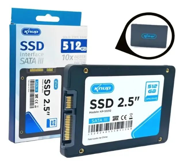 Ssd 512gb Sata 3 Knup Para Pc E Notebook interno e externo