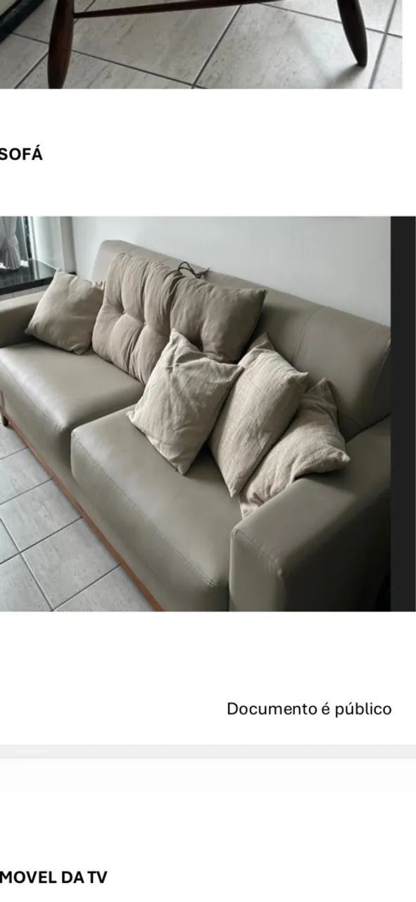 Sofá de 3 lugares de courino verdinho  - Foto 4
