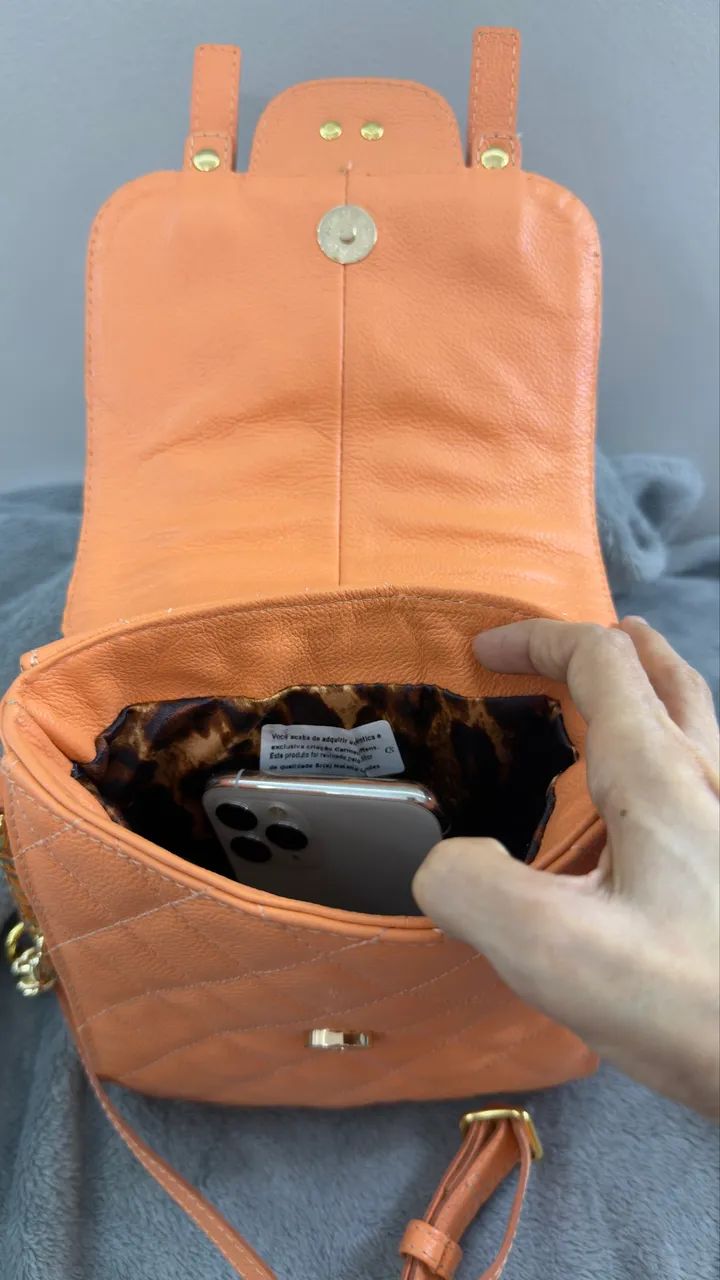 Bolsa  laranja Carmem Steffens  - Foto 2