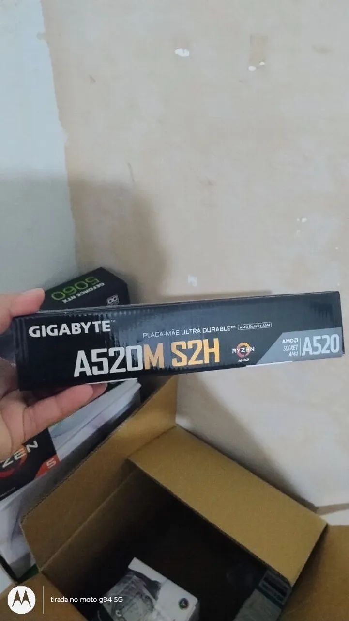 Placa mãe Gigabyte a520m S2H Com BIOS flash back novinha  - Foto 4