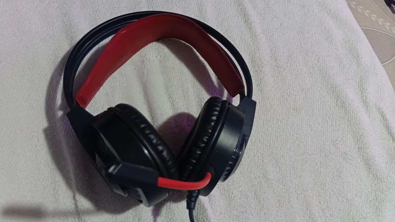 Headset gamer preto vermelho - Foto 2