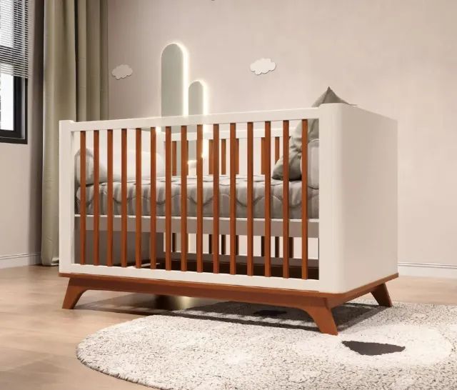 Berço Sambalelê 2 em 1 (Vira Mini Cama) c/ Anti-Refluxo - Oportunidade (Usado 5x)