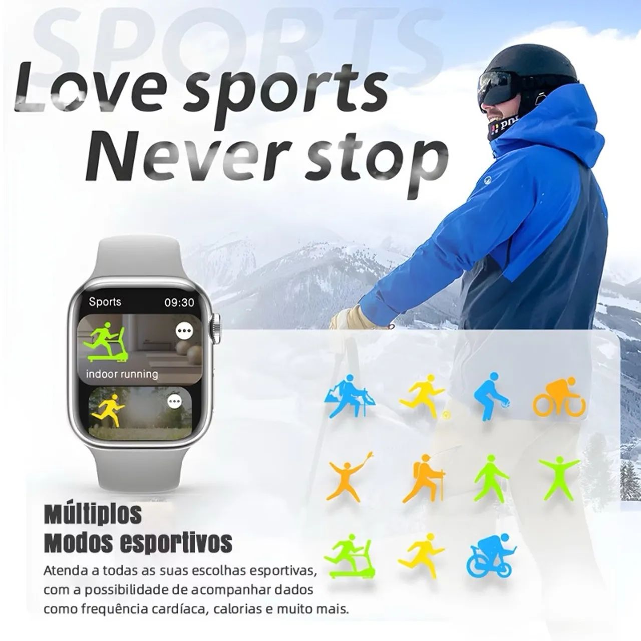Smartwatch S10 Pro Série 10 Branco com 2 Pulseiras - Foto 3