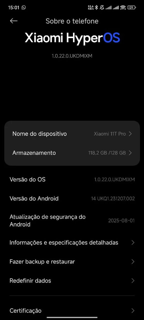 Vende-se Telemóvel Xiaomi 11T Pro - 128GB - Branco - Com Caixa - Foto 3
