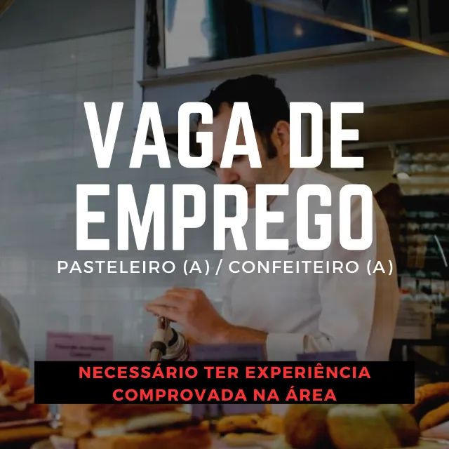 Vaga para Pasteleiro