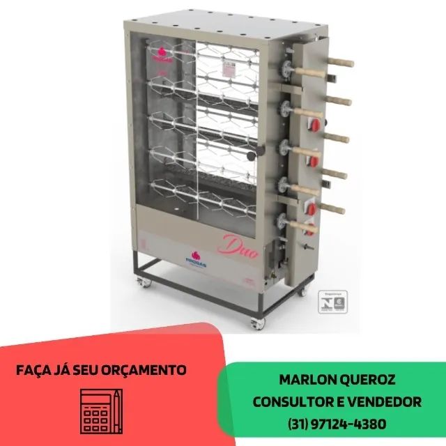 Assadeira de Frango 10 Espetos Progas Nova