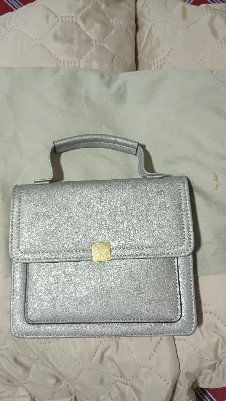 Bolsa de festa prata  - Foto 4