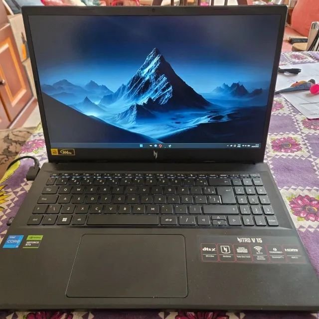 Notebook i5 + RTX 4050 + 16gb + 1tb ssd Acer Predator Nitro V15 caixa e nota - Foto 2