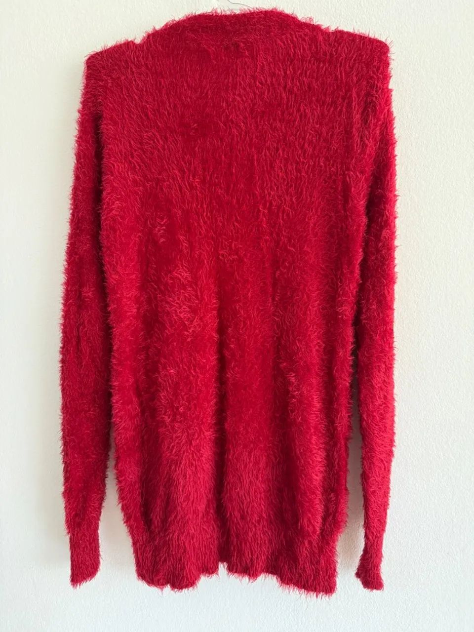 Casaco com pelo sintético vermelho - Foto 4