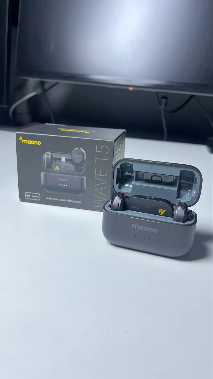 Microfone de Lapela Maono Wave T5