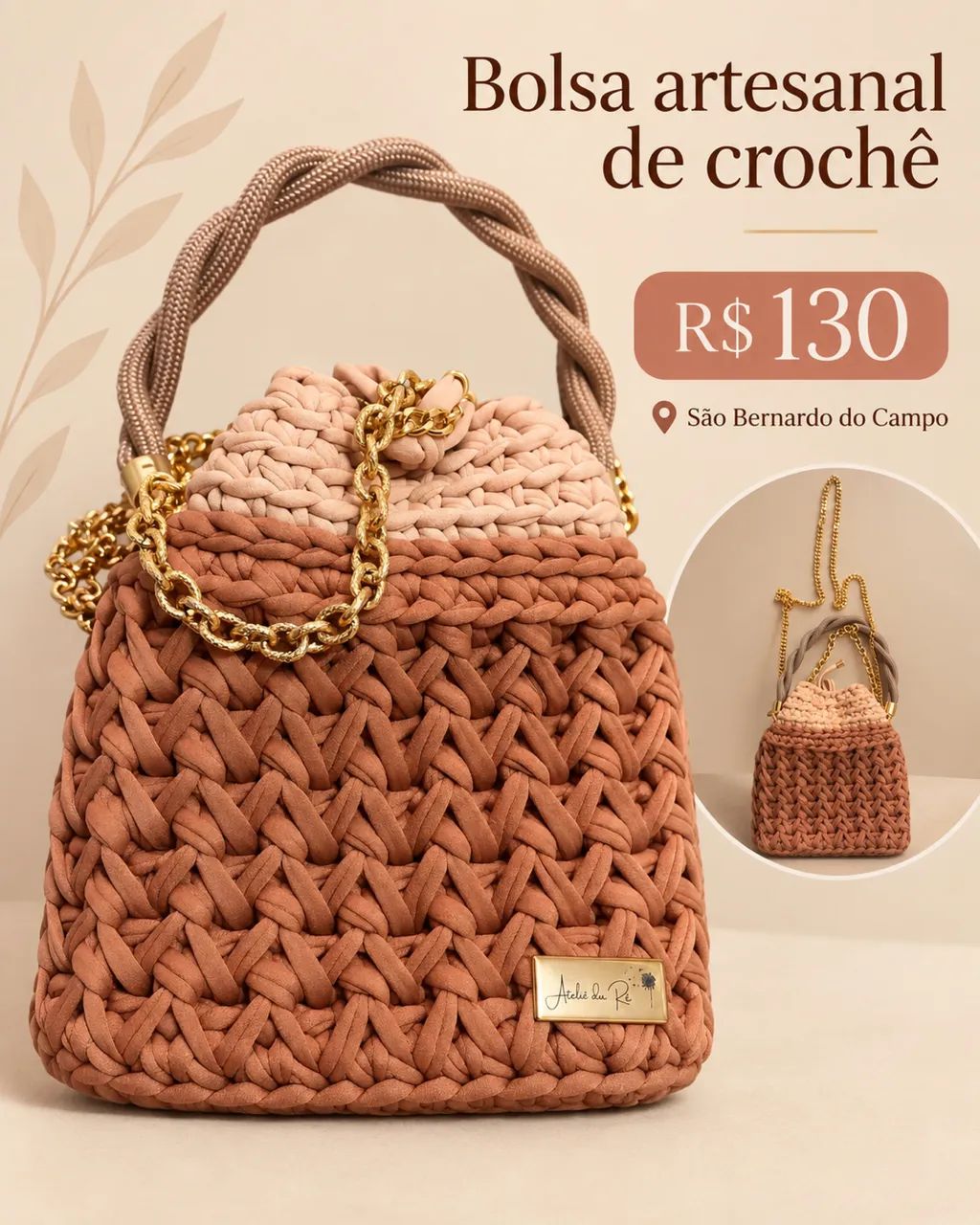 Bolsa de crochê  - Foto 5
