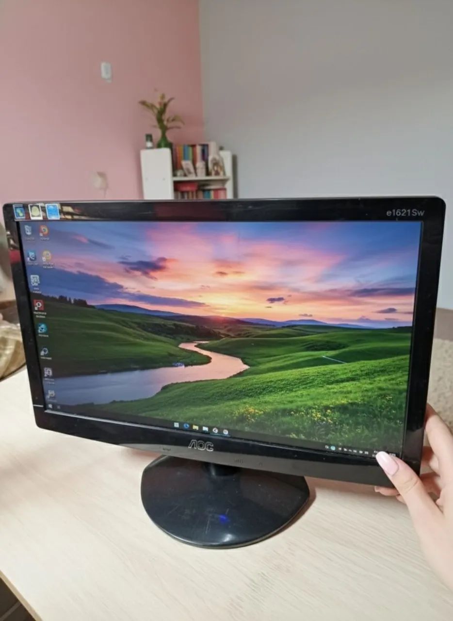 Monitor Aoc LED LCD e1621Sw 15.6 polegadas vga 127/220v