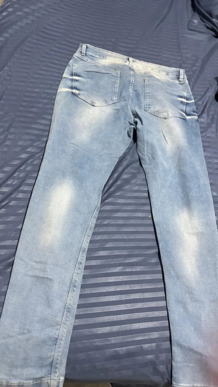 calca jeans jogador clara - Foto 4