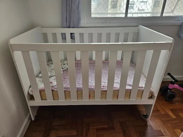 Berço Evolution Branco 4 em 1 - Reller - Com colchão Ortobom - Foto 2
