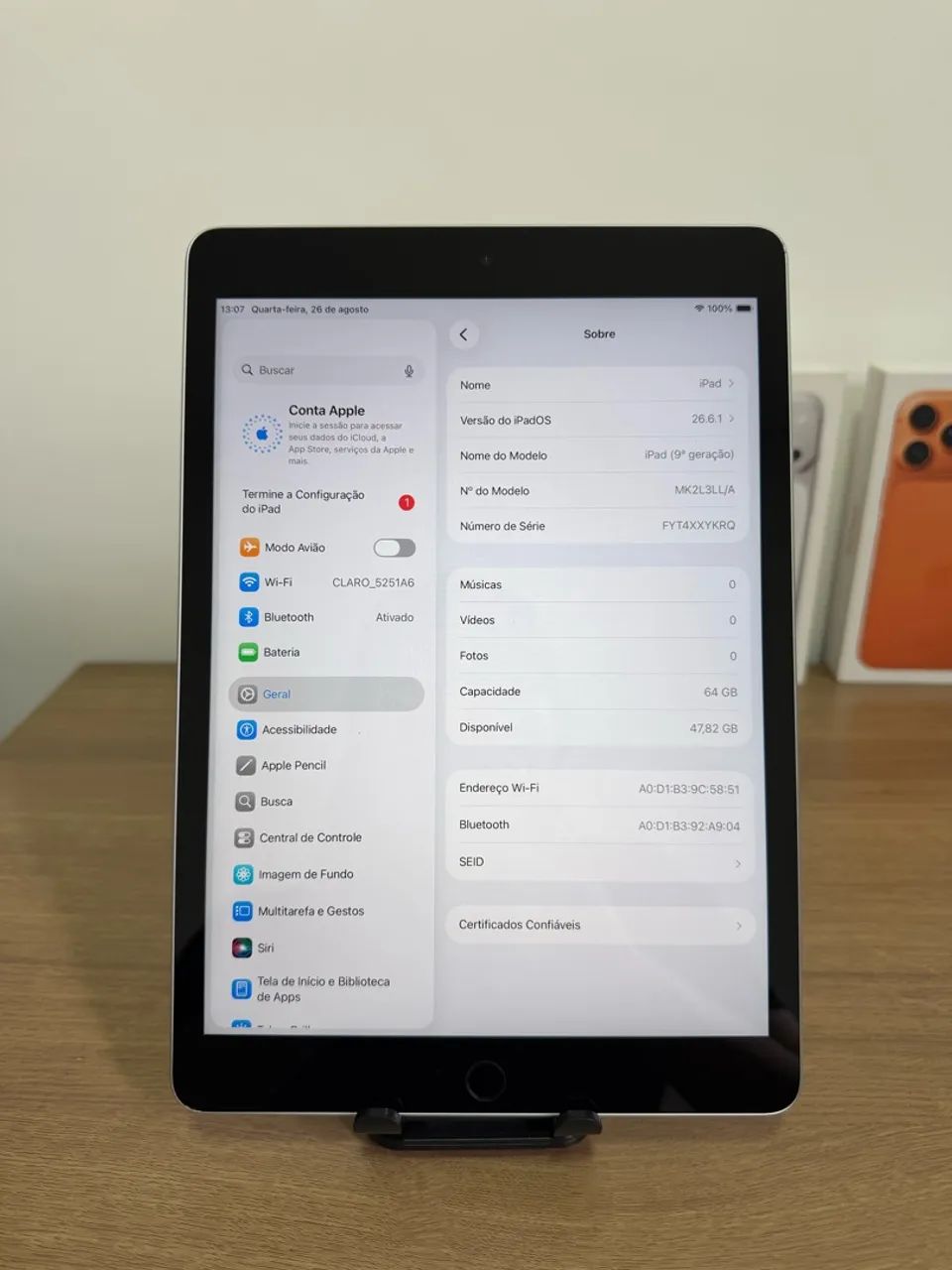 iPad 9 64GB Prata Completo / Venda ou troca  - Foto 3