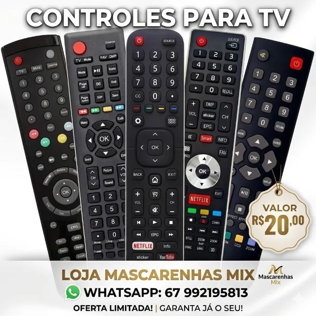 CONTROLE PARA TV VARIAS MARCAS COD: 0178