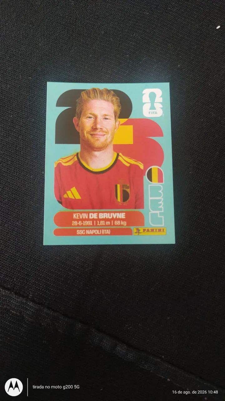 KEVIN DE BRUYNE FIGURINHA ORIGINAL COPA 2026