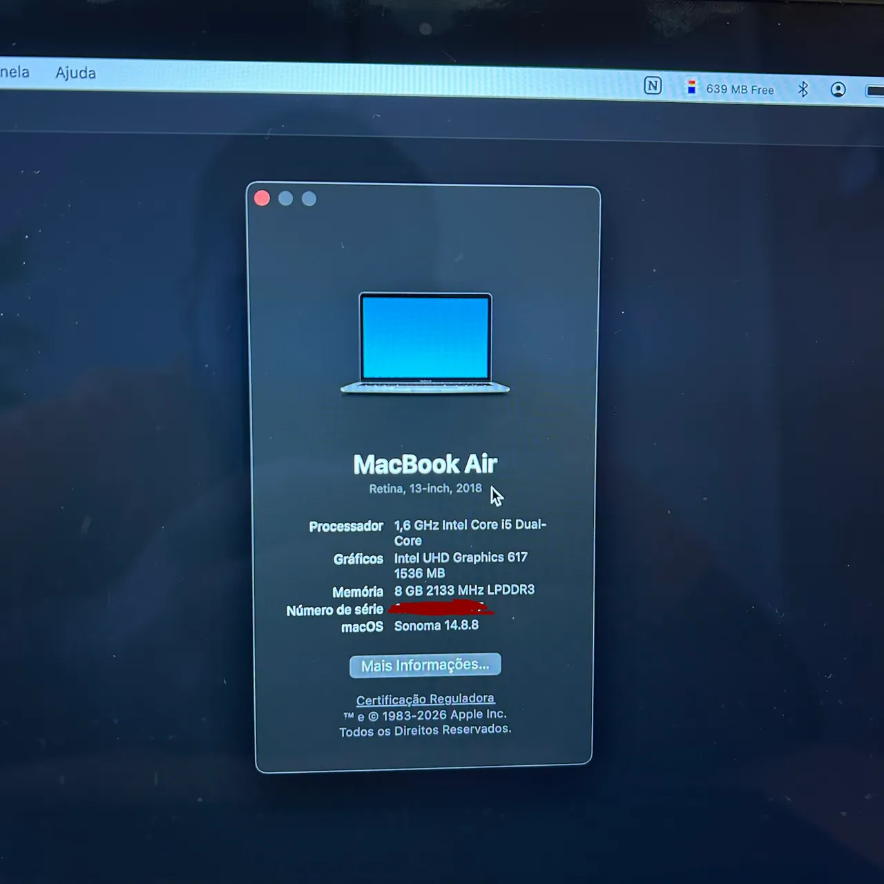 macbook air 2018 i5