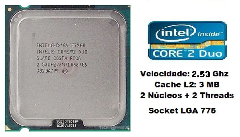 Processador Intel Core 2 Duo E7200 2.53 Ghz para PCs - Foto 2
