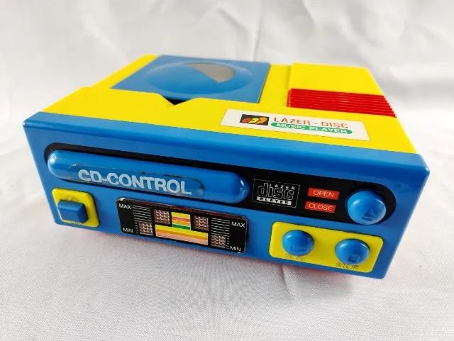 RARO BRINQUEDO LAZER-DISC MUSIC PLAYER - CD-CONTROL - FUNCIONANDO