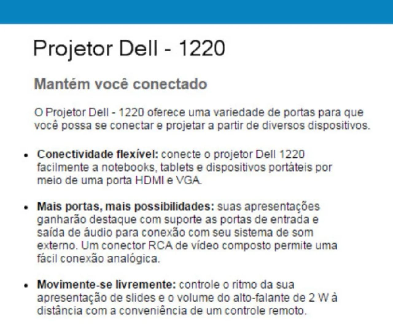 PROJETOR DELL 1220 - Foto 3