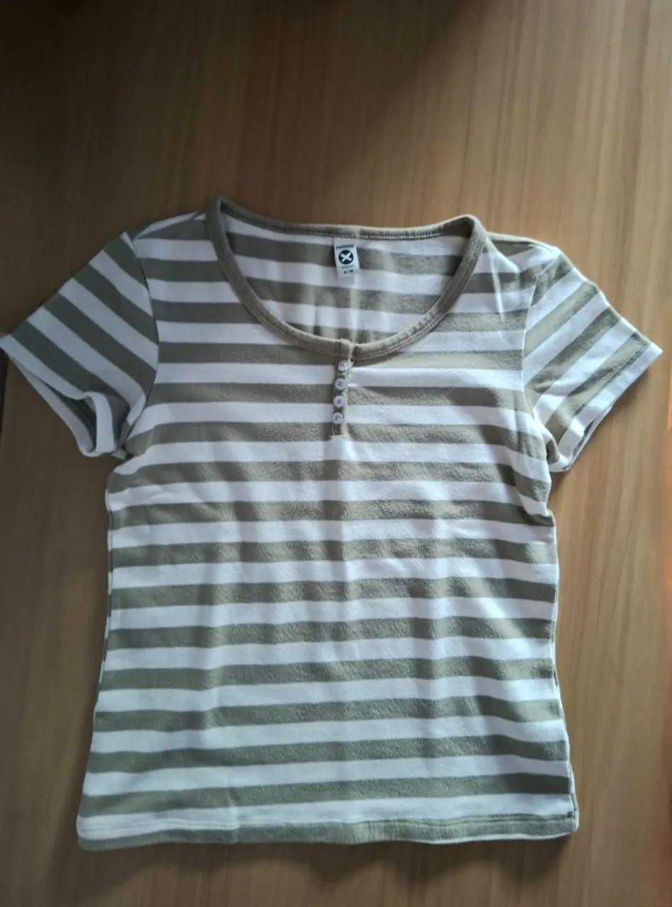 blusa listrada hering
